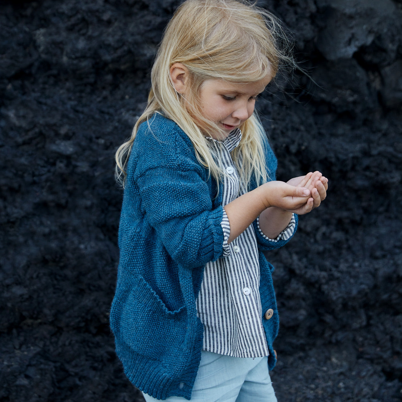 Everyday Cardigan - Alpaca/Merino - French Navy (9-12y+ Women 8-10)