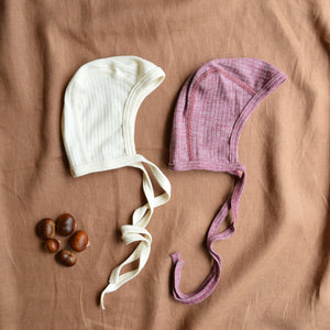 Baby Bonnet - Organic Cotton/Wool/Silk (0-2y)