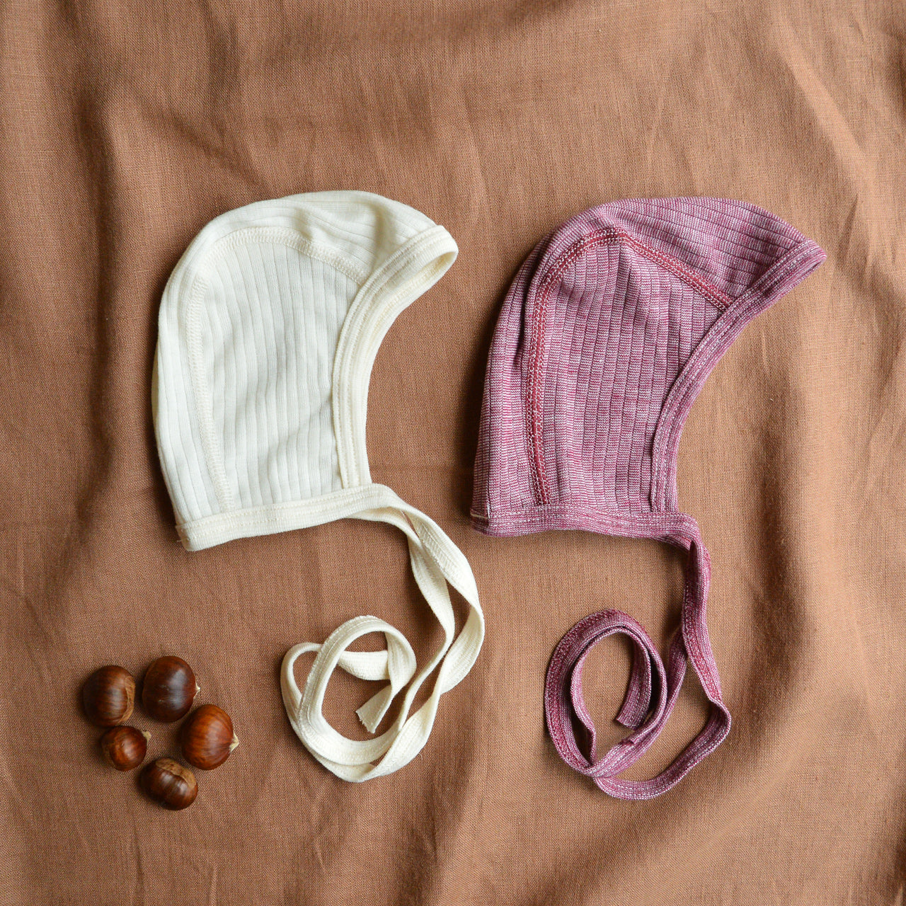 Baby Bonnet - Organic Cotton/Wool/Silk (0-2y)