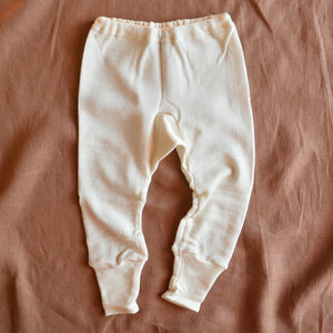 Baby Pants - 100% Organic Merino - Natural (3-18m)