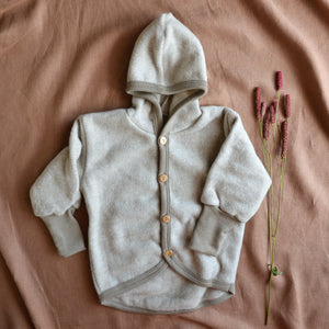 Hooded Jacket - Organic Wool/Cotton Fleece (6m-3y)