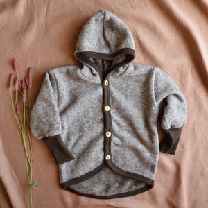Hooded Jacket - Organic Wool/Cotton Fleece (6m-3y)