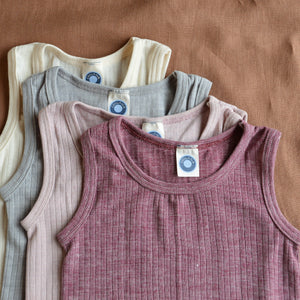 Child's Sleeveless Vest - Organic Cotton/Wool/Silk (1-12y)