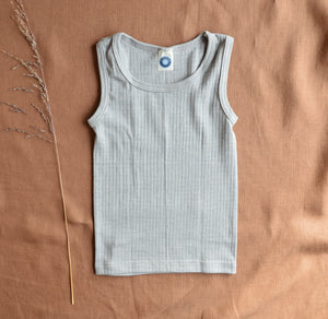 Child's Sleeveless Vest - Organic Cotton/Wool/Silk (1-12y)