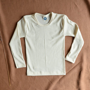 Child's Top Long Sleeve - Organic Cotton/Wool/Silk (1-12 years)