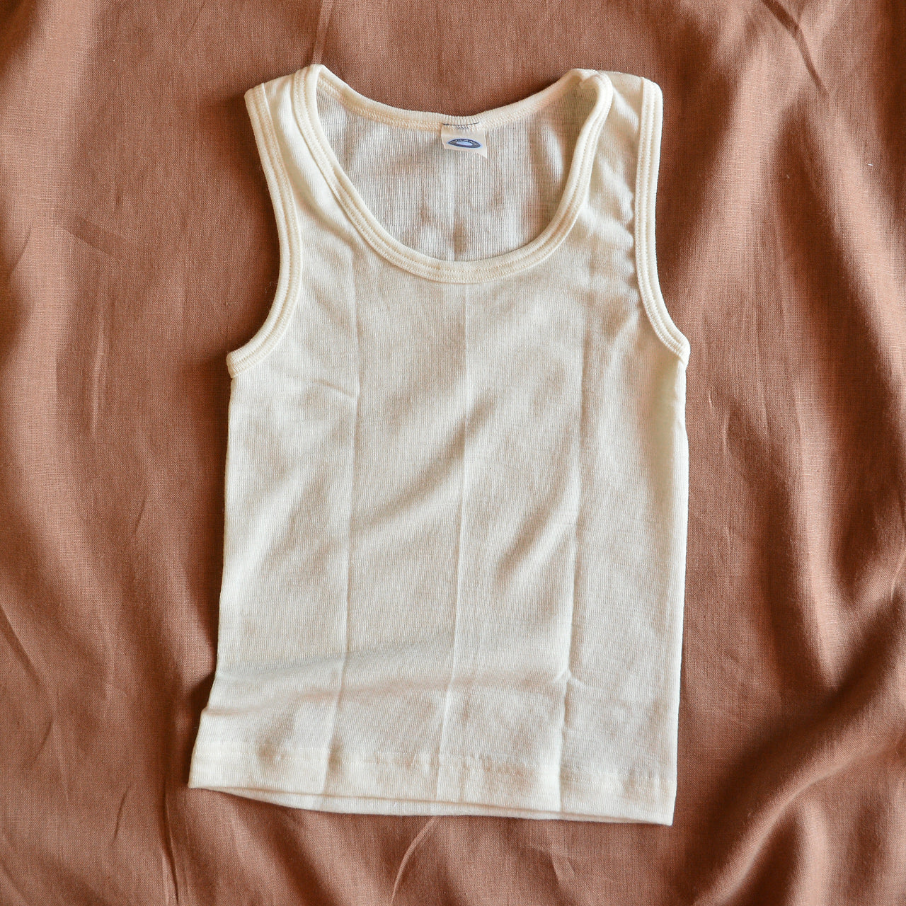 Child's Sleeveless Vest - 100% Organic Merino - Natural (9-10y) *Last ones