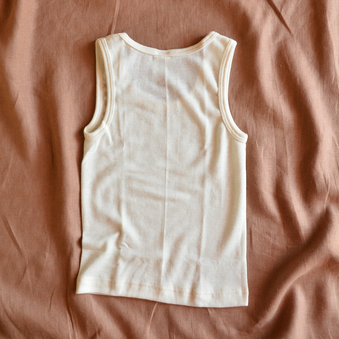 Child's Sleeveless Vest - 100% Organic Merino - Natural (9-10y) *Last ones