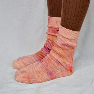Plant Dyed Organic Wool/Silk Socks (36-43)