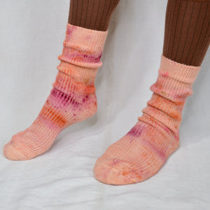 Plant Dyed Organic Wool/Silk Socks (36-43)