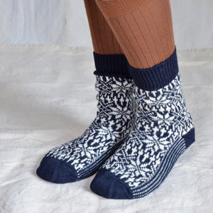 Scandi Fairisle Organic Wool Socks (Adults 36-46)