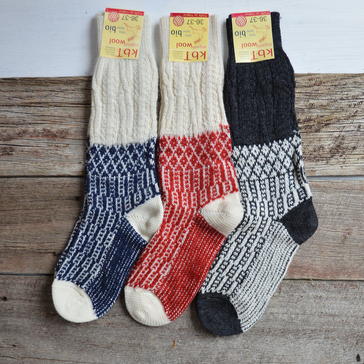 Hygge Fairisle Organic Wool Socks (Adults 36-43) *Returning 2026