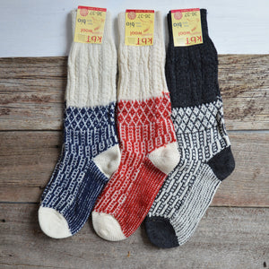 Hygge Fairisle Organic Wool Socks (Adults 36-43)