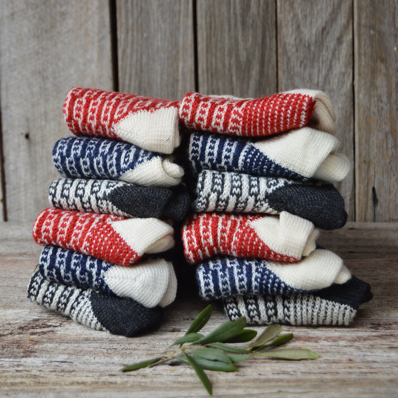 Hygge Fairisle Organic Wool Socks (Adults 36-43) *N/A