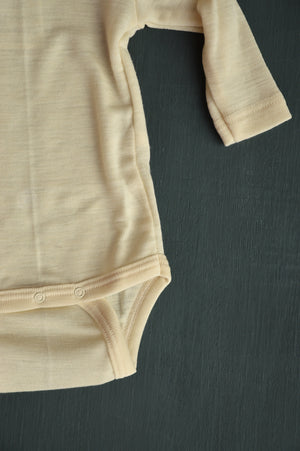 Baby Body Long Sleeve 100% Merino (0-3yrs)