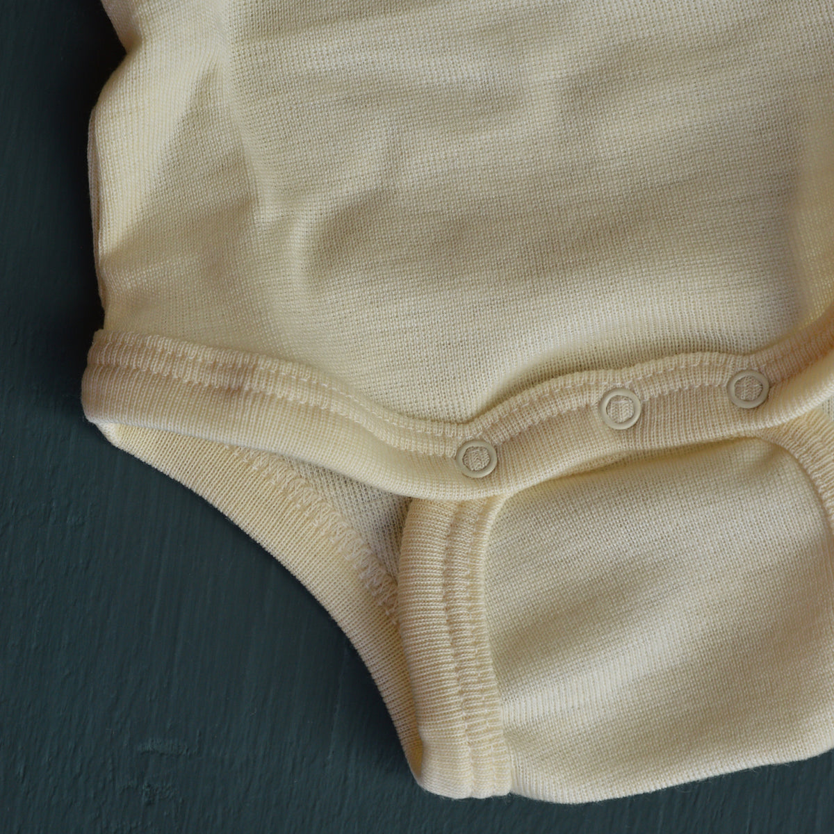 Baby Bodysuit Long Sleeve - Organic Wool/Silk - Natural (0-3yrs)