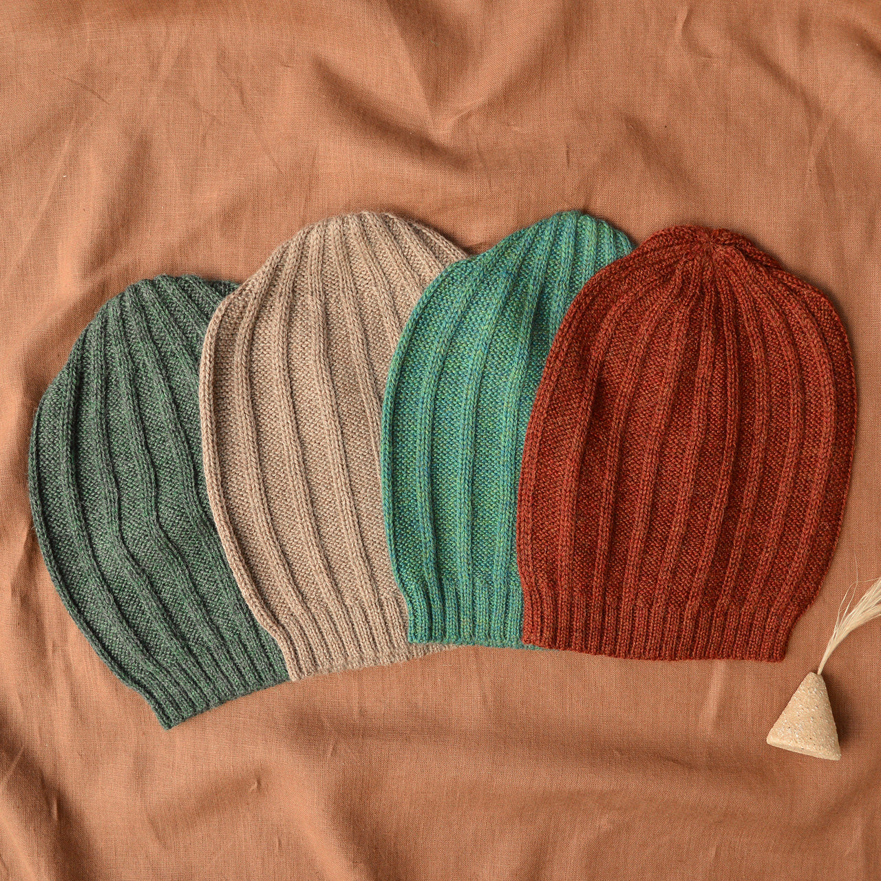 Adults Rib Beanie in 100% Alpaca