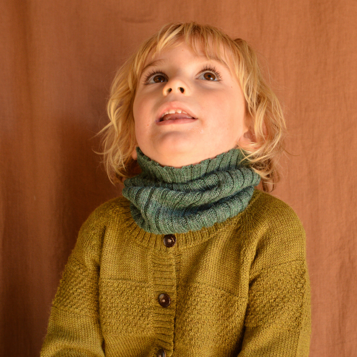 Kids Neckwarmer Tube Scarf - 100% Baby Alpaca (Navy) *Last One!