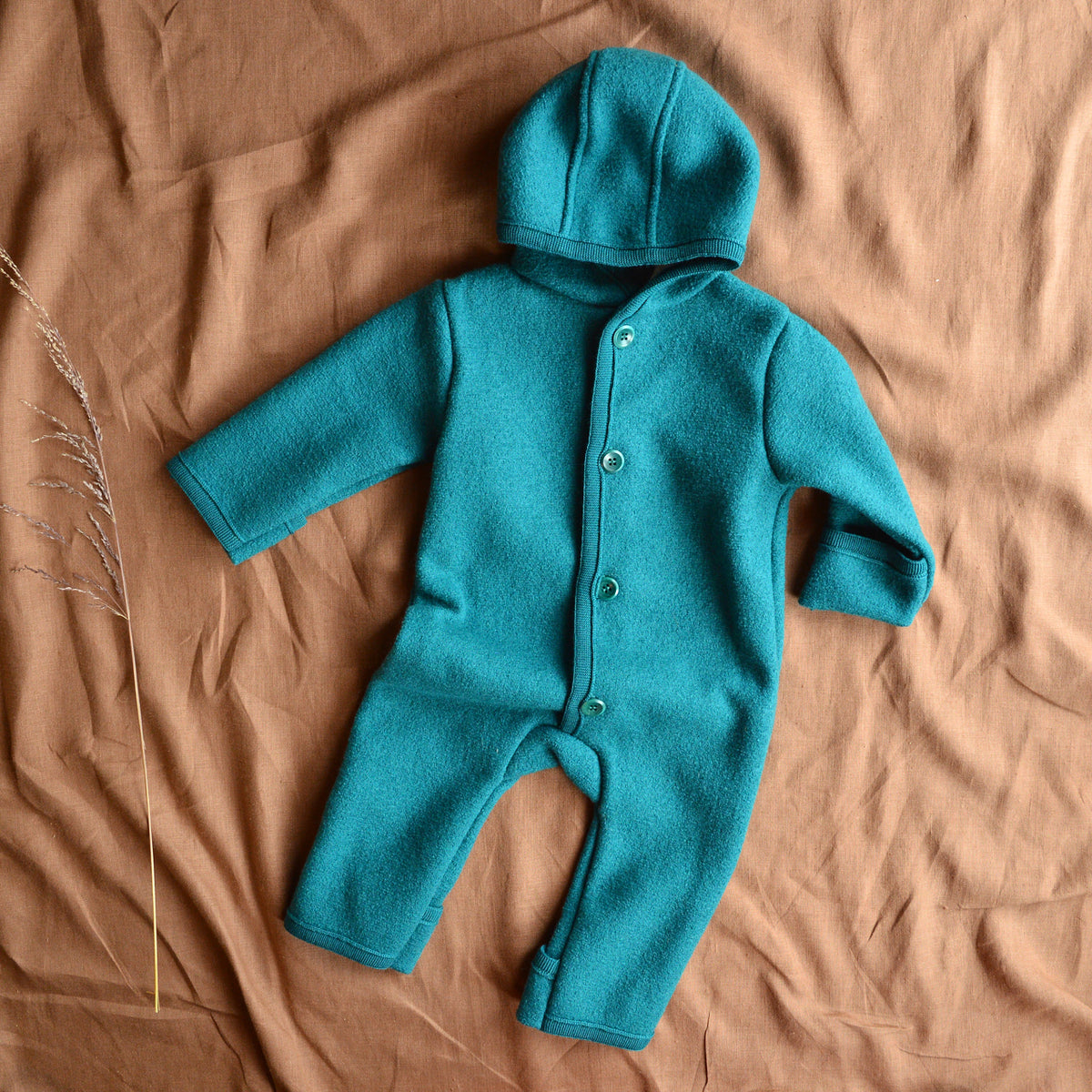 Boiled Wool Overalls with Hood - Pacific (3-4y) *Retired Colour