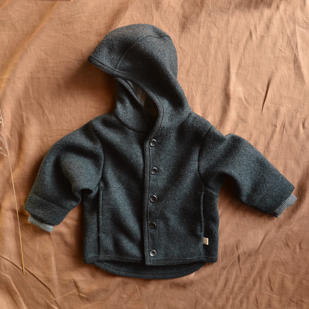Boiled Wool Jacket - Graphite (1-10y) *Retired Colour