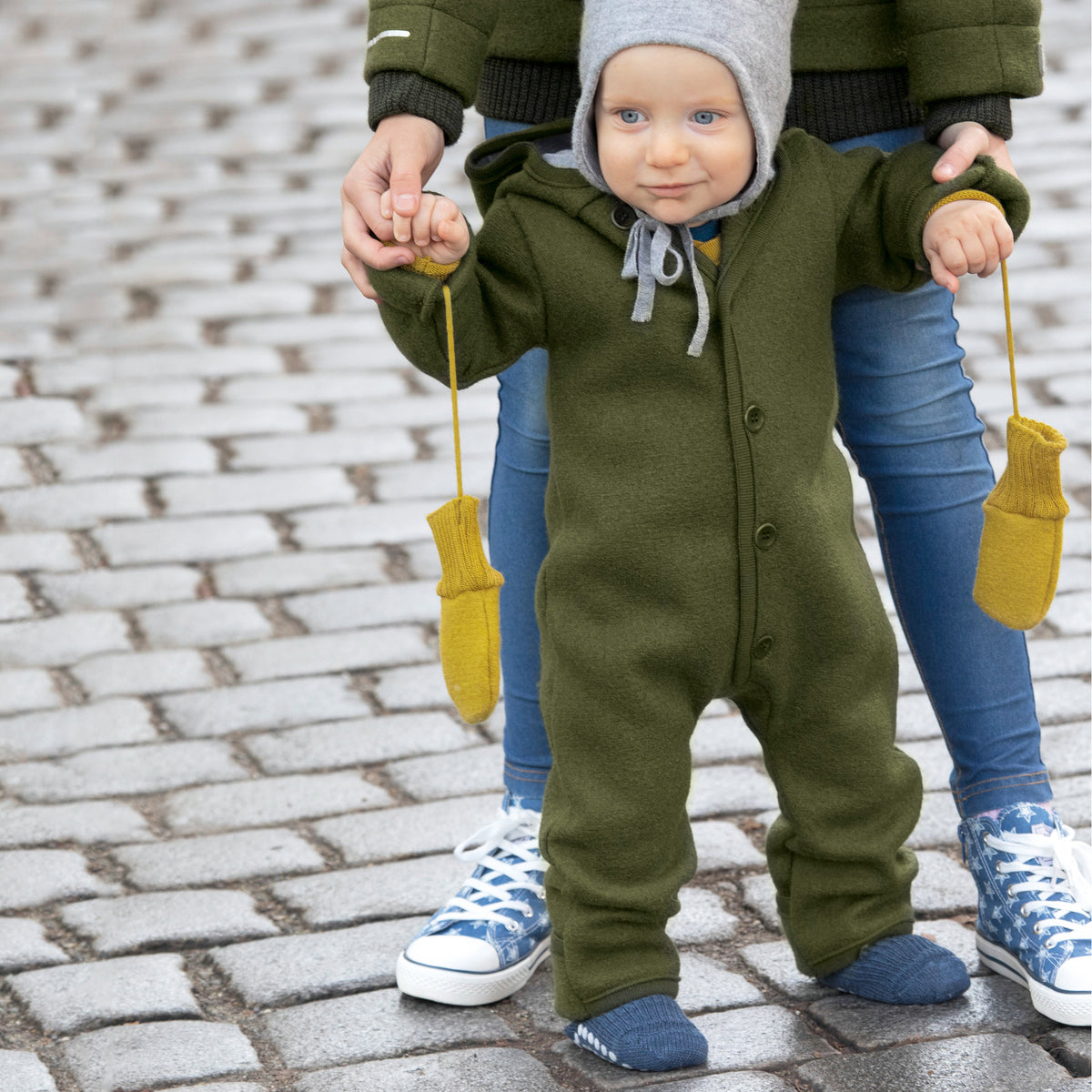 Boiled Wool Overalls with Hood (0-4y) *New AW25/26!