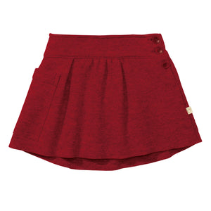 Pocket Skirt 100% Boiled Wool - Bordeaux (7-10y+)