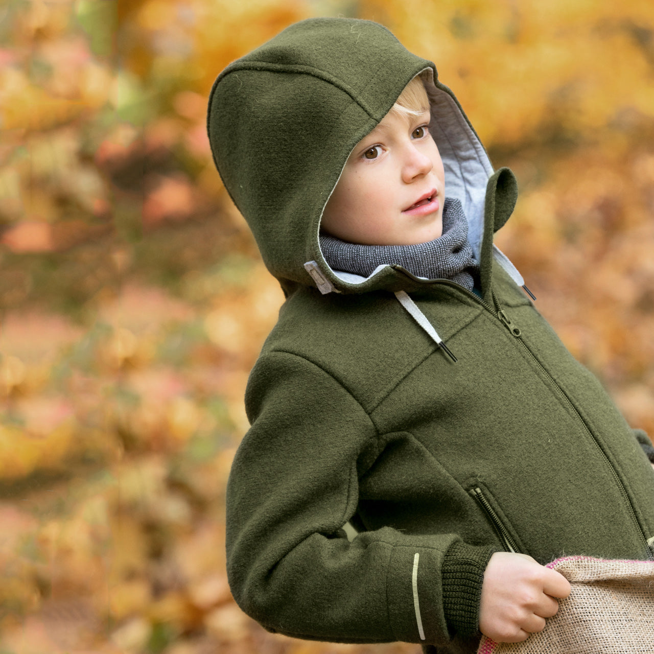 Kids Outdoor Winter Adventurer's Jacket - Olive Green (6-14y)