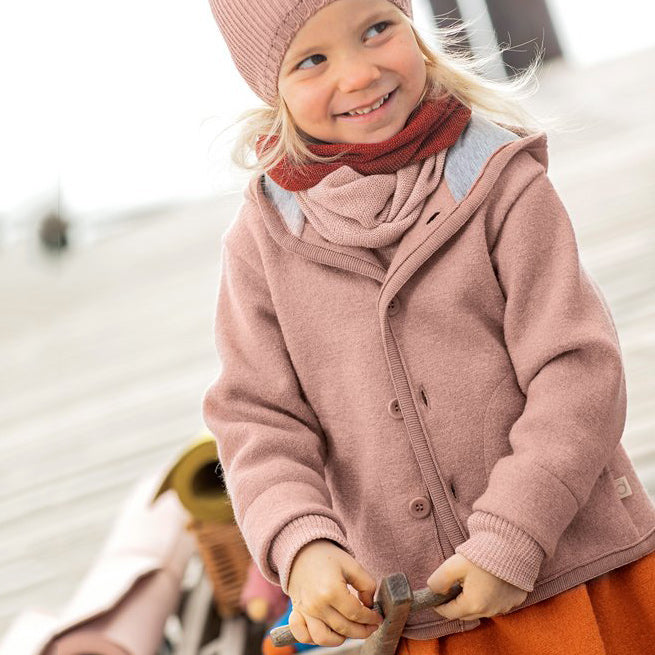 Boiled Wool Jacket - Rose (3-4y) *Retired Colour