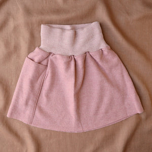 Boiled Wool Pocket Skirt - Rose (3-8y)