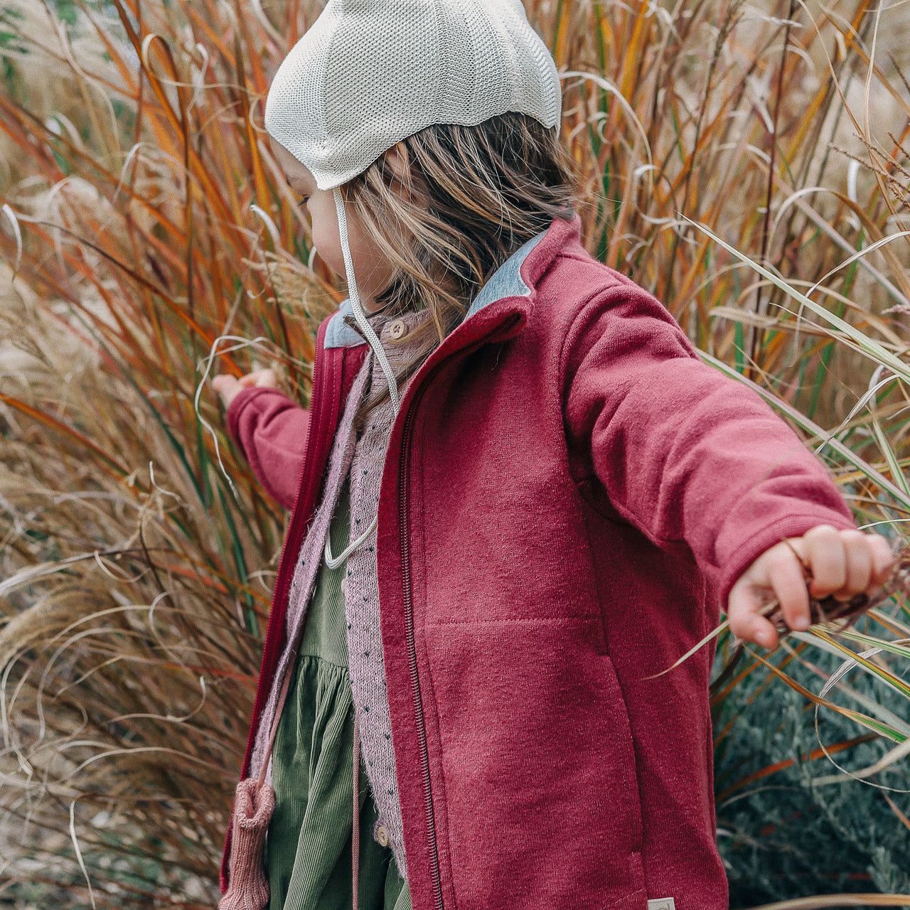 Organic Merino Boiled Wool Zipper Jacket by Disana from Woollykins