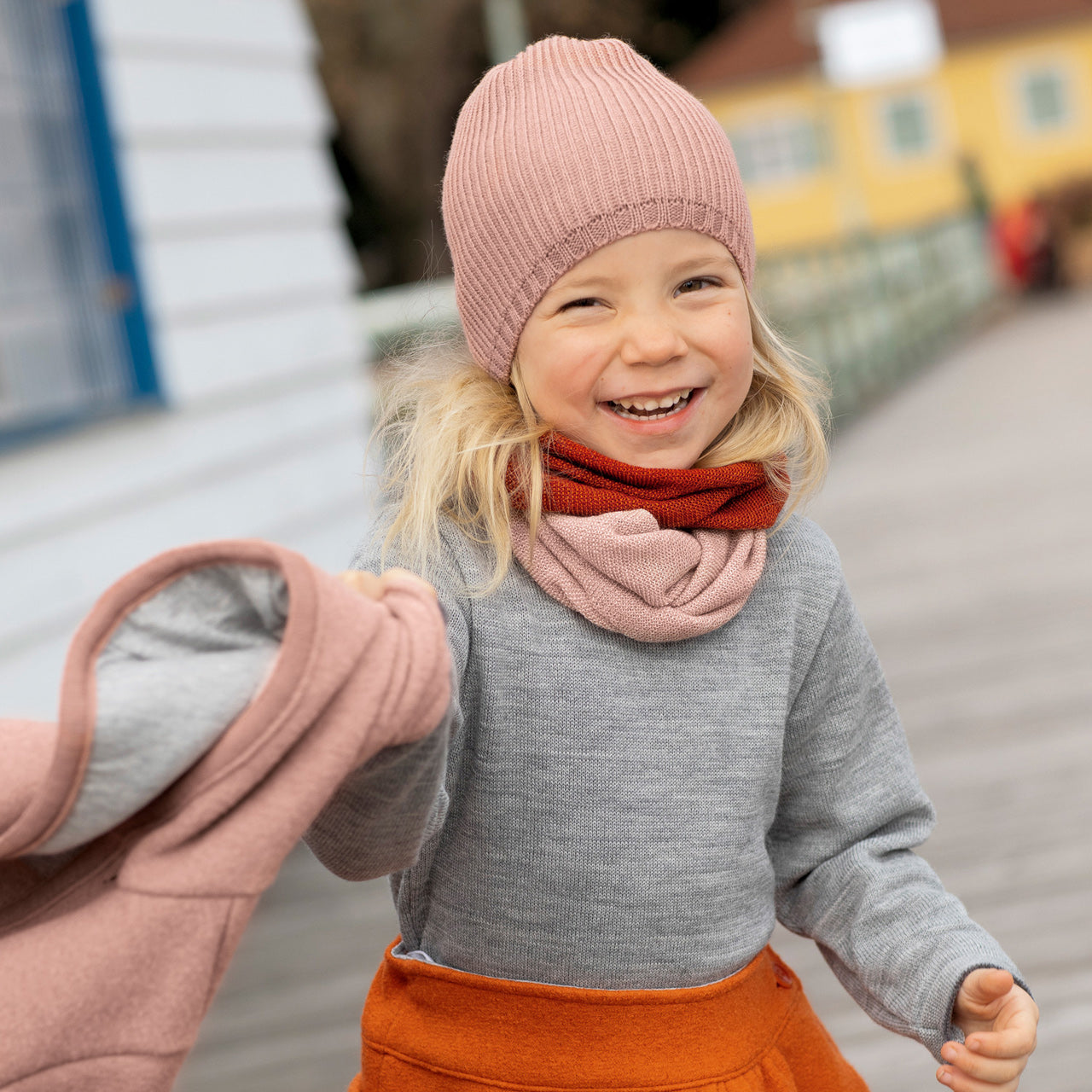 Tube Scarf in Organic Merino - Rose (Child-Adult) *Retired Colour