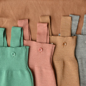Knitted Dungarees in Organic Merino Wool - Mint (3m-3y) *Retired Colour