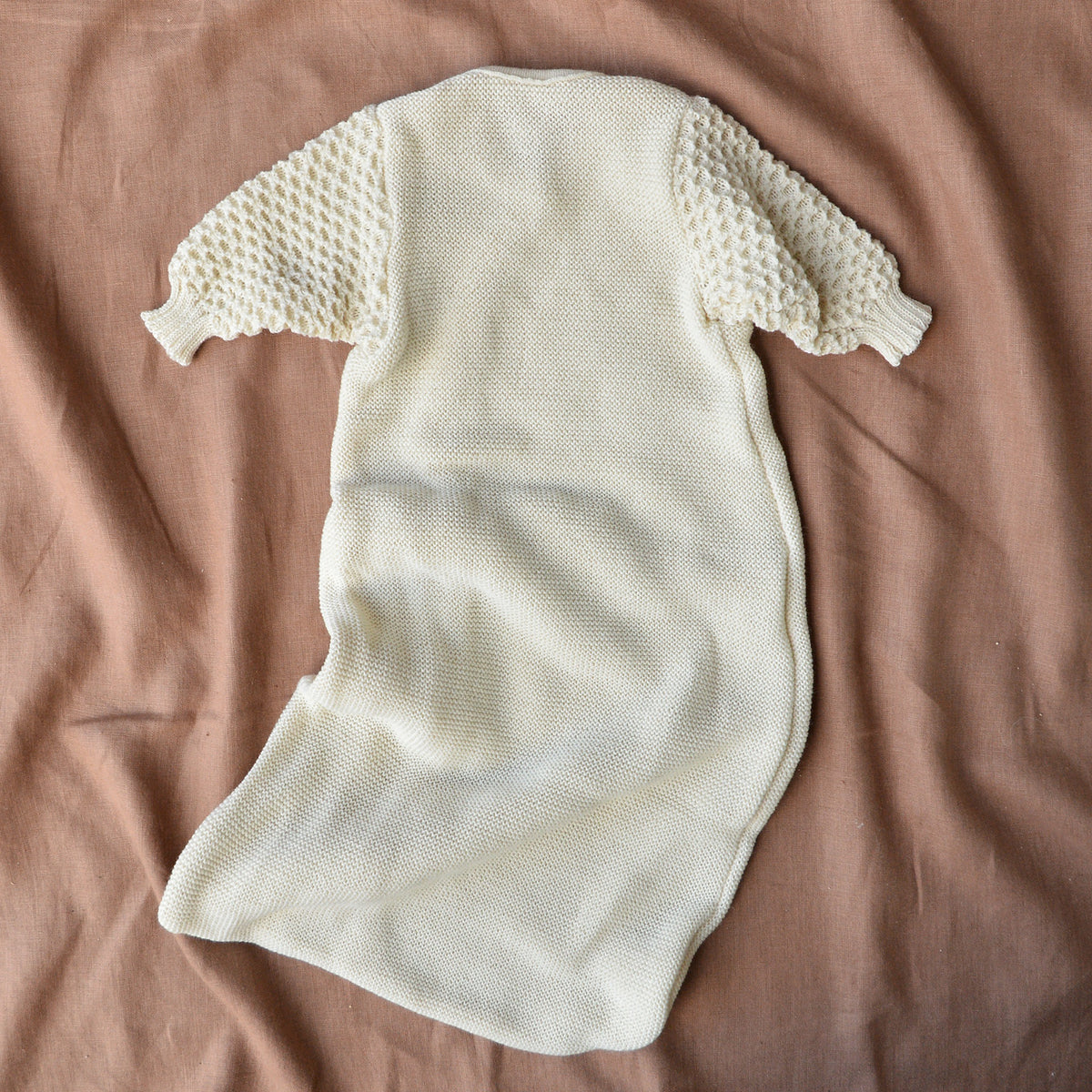 Knitted Sleeping Bag with Arms - Organic Merino Wool (0-18m)