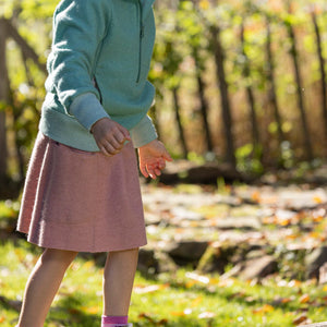 Boiled Wool Pocket Skirt - Rose (3-8y)