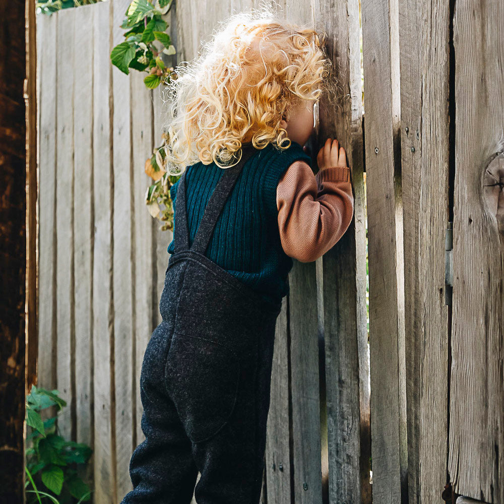 Boiled Wool Dungarees (1-8y) *Retired Style