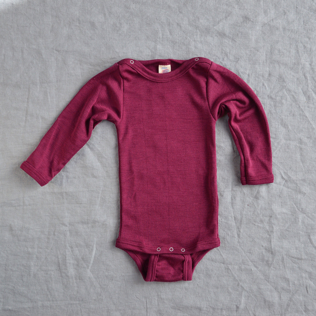 Baby Bodysuit Long Sleeve - Organic Merino/Silk (0-3yrs)