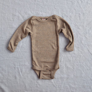 Baby Bodysuit Long Sleeve Wool/Silk (0-3yrs)