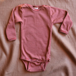 Baby Bodysuit Long Sleeve Wool/Silk (0-3yrs)