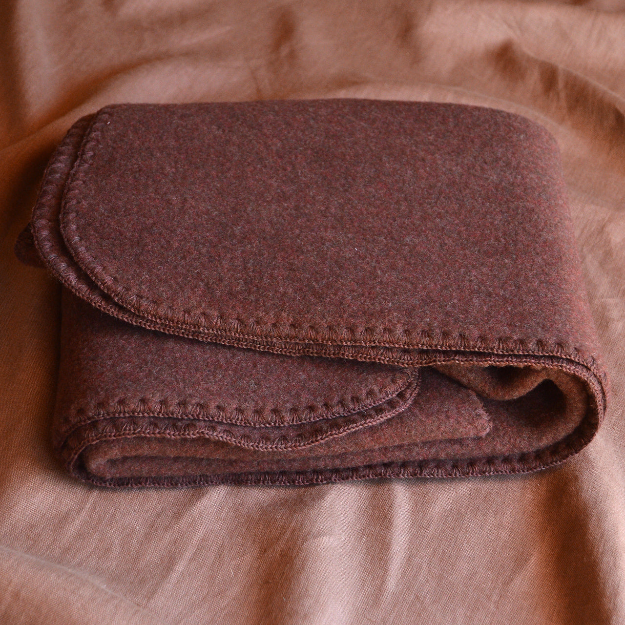 Baby Blanket in Organic Merino Wool Fleece - Cinnamon (65x100cm) *Returning 2024