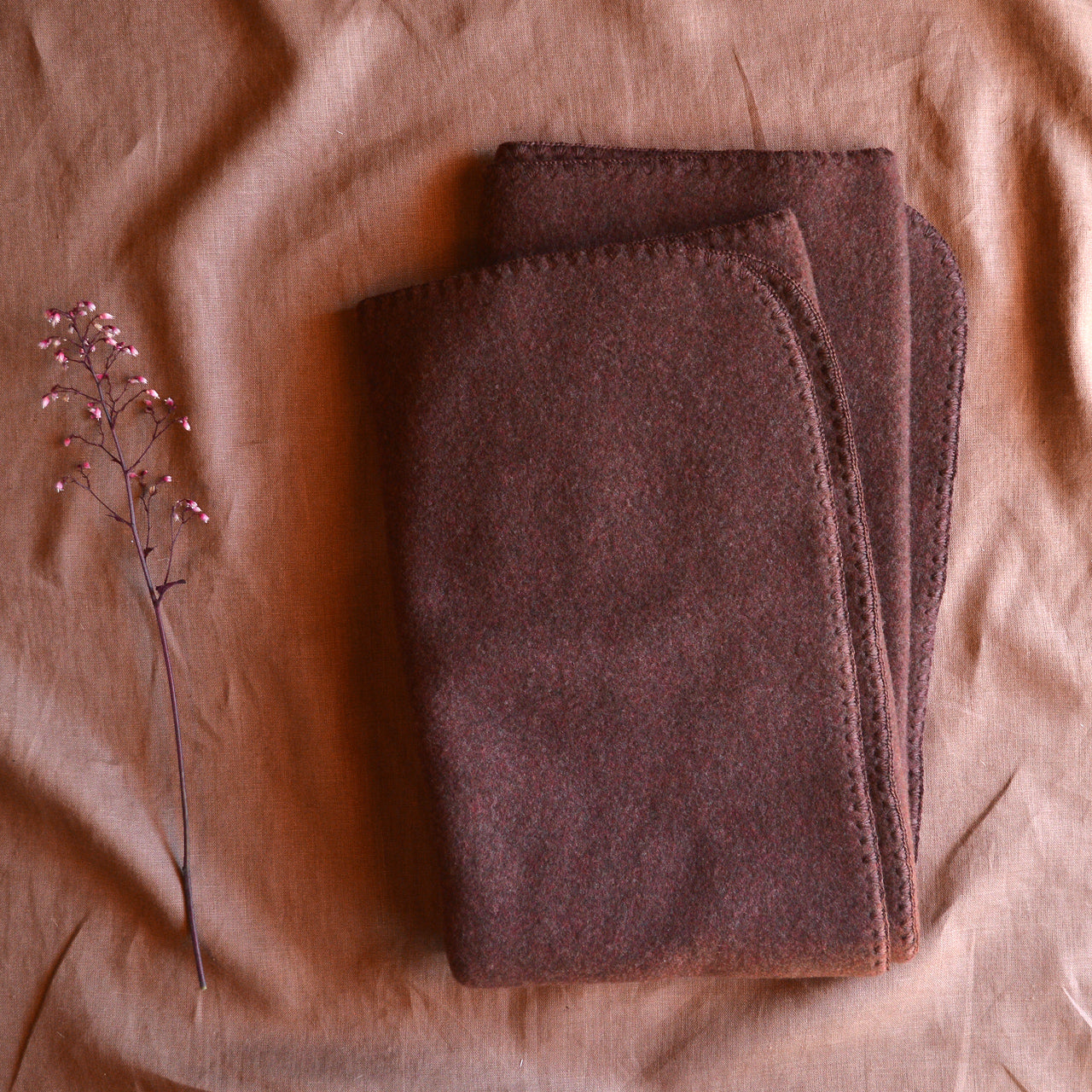 Baby Blanket in Organic Merino Wool Fleece - Cinnamon (65x100cm) *Returning 2024