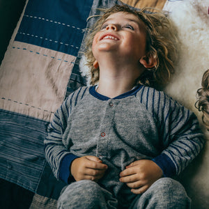 Onesie Super Deluxe PJs in Organic French Terry Merino (0-3m) *Last ones
