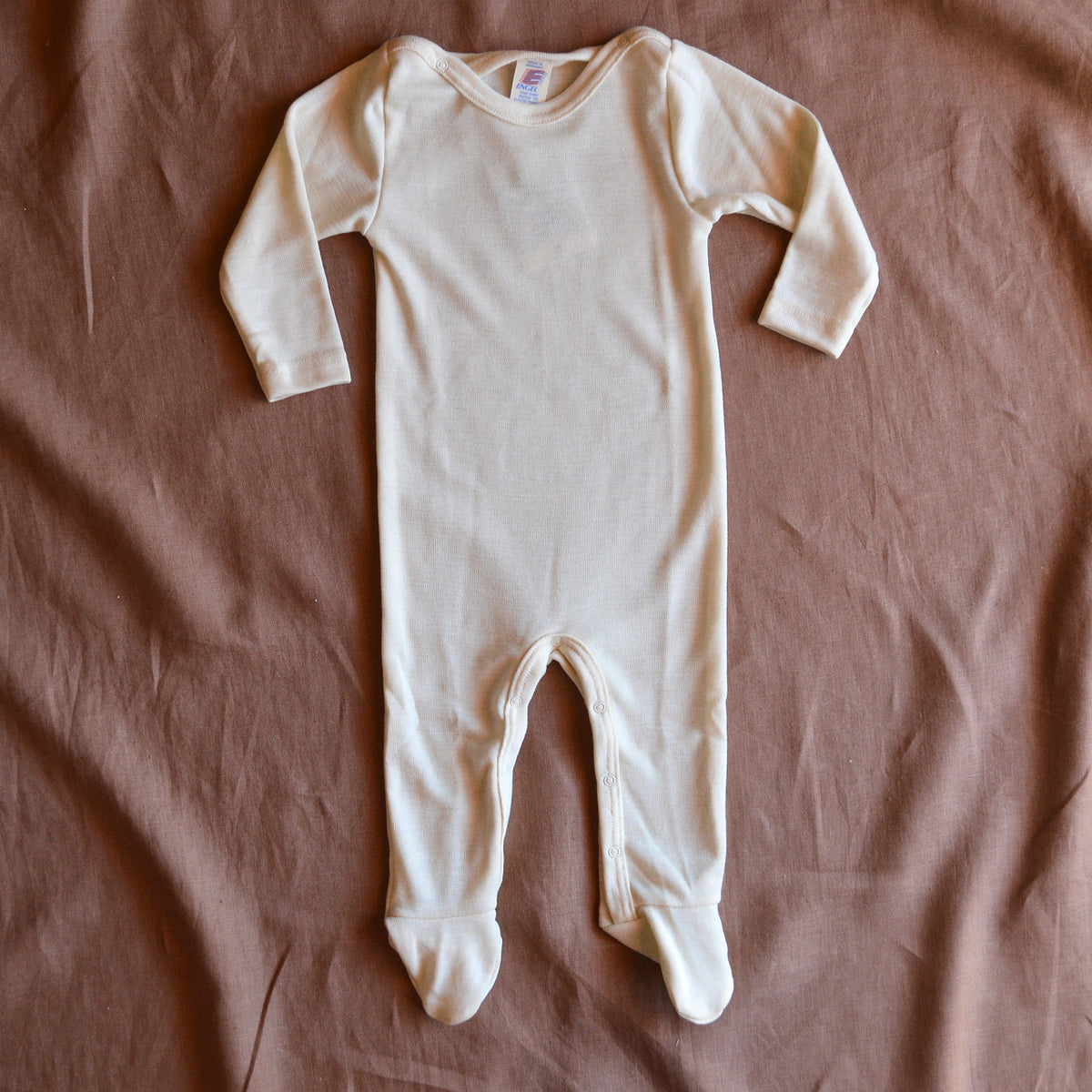 Baby Sleep Suit Onesie with Feet - Organic Wool/Silk (0-24m)