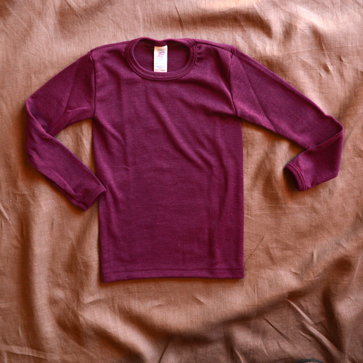 Child's Long Sleeve Top - Organic Merino/Silk (1-14y)
