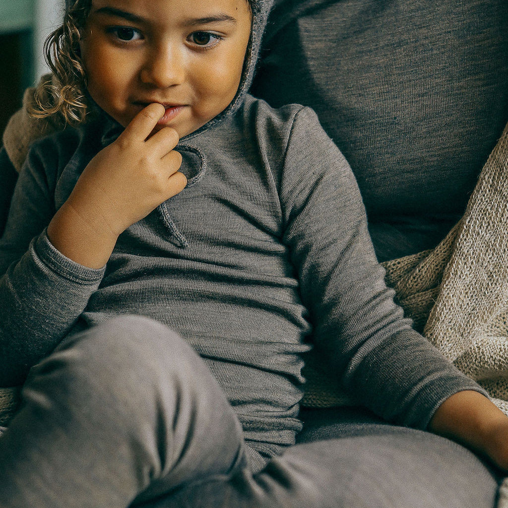 Child's Long Sleeve Top - Organic Merino/Silk (1-14y)