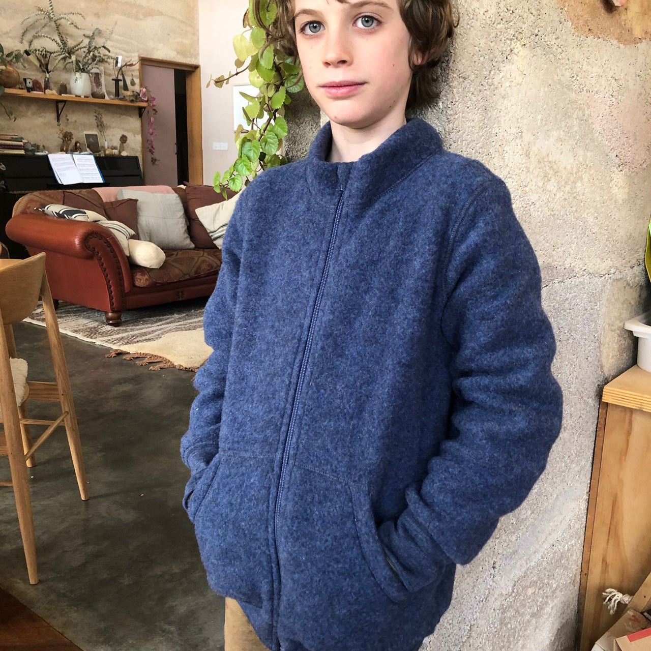 Organic Wool Fleece Kids Jacket (9-10y+) *Last One!