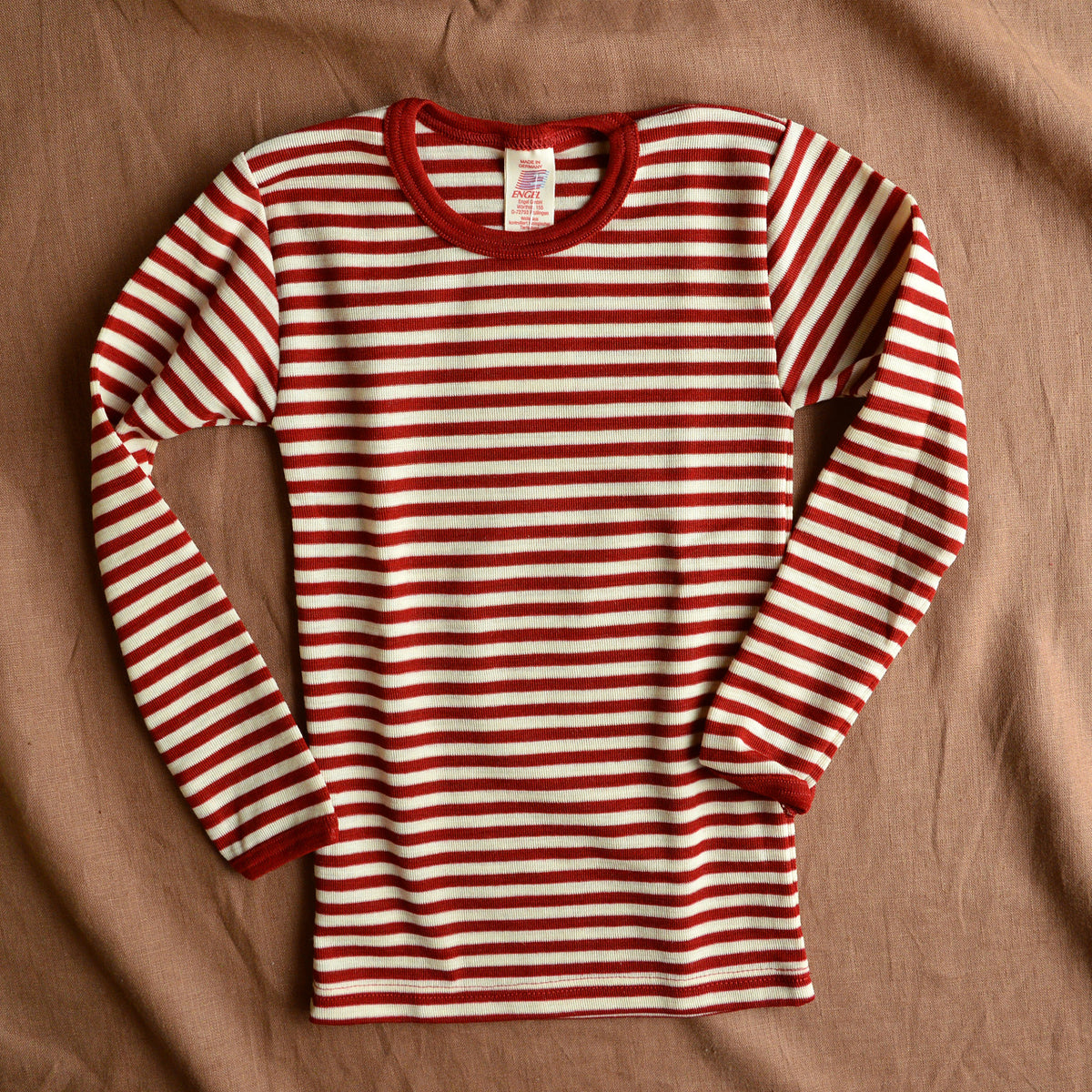 Child's Long Sleeve Top - 100% Organic Merino - Stripes (1-12yrs)