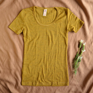 Women's 100% Merino Wool T-Shirt - Saffron (M) * Last One!
