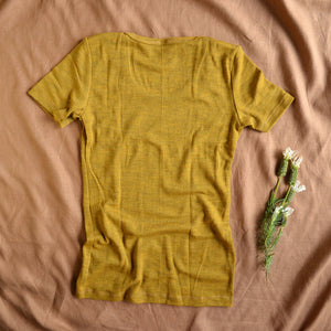 Women's 100% Merino Wool T-Shirt - Saffron (M) * Last One!