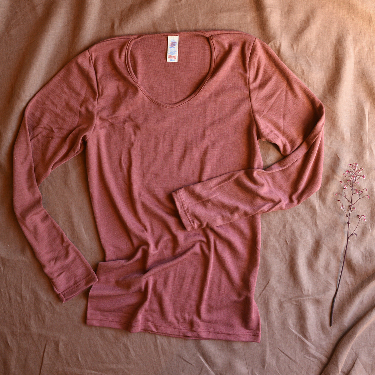 Women's Organic Merino Wool/Silk Long Sleeve Top