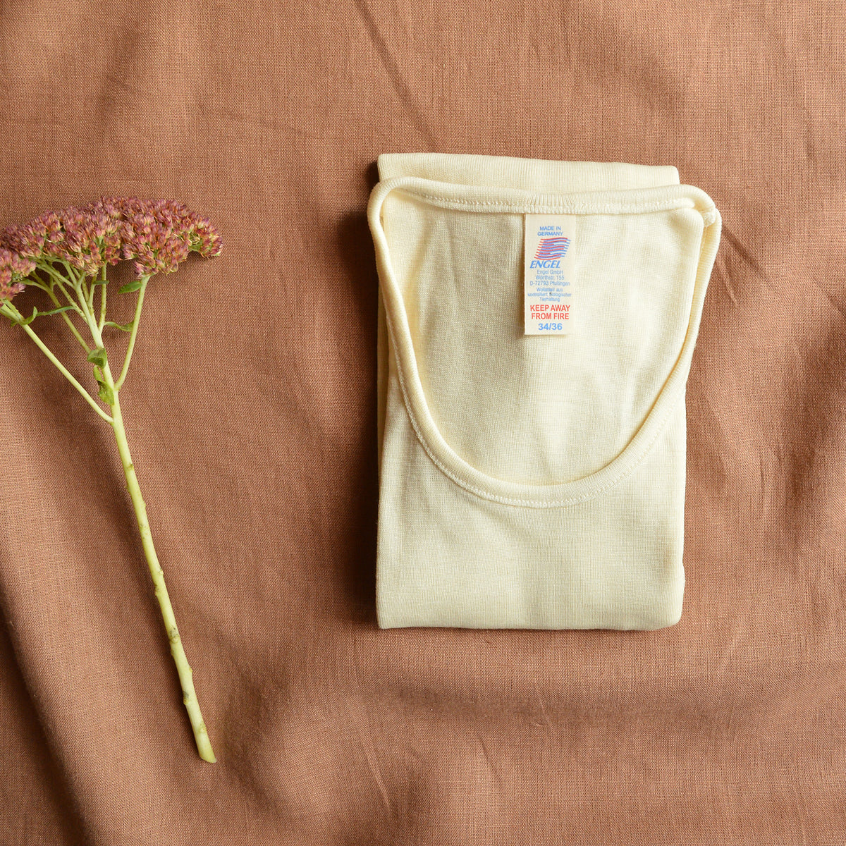 Women's Organic Merino Wool & Silk Long Sleeve Top - Natural