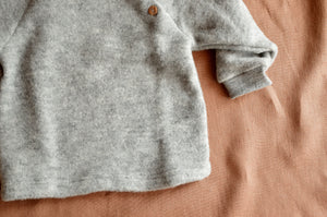 Baby Wool Fleece Raglan Jumper - Grey (0-2y)
